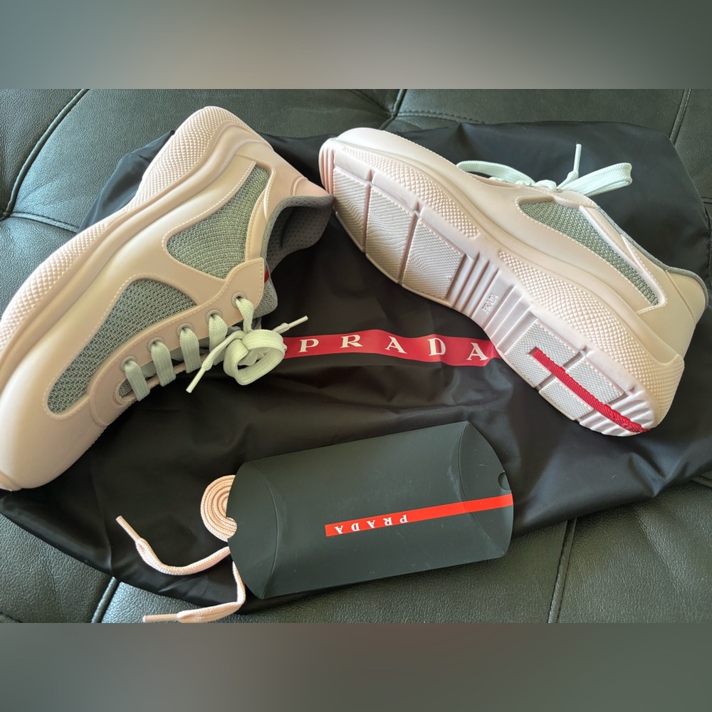 Prada America's Cup Soft rubber and bike fabric sneakers